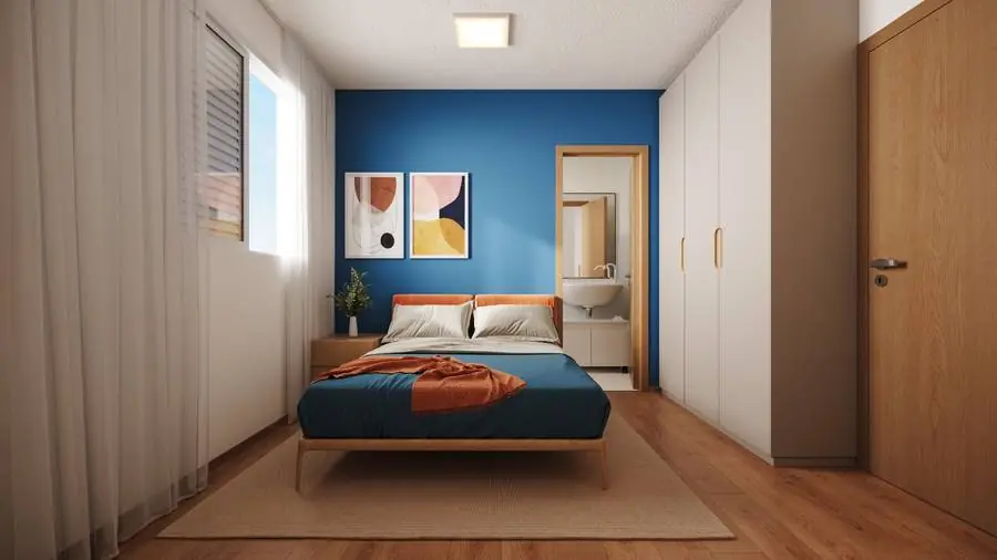 Quarto de solteiro do Caminho das Cerejeiras Quarto de solteiro do apartamento do Caminho das Cerejeiras