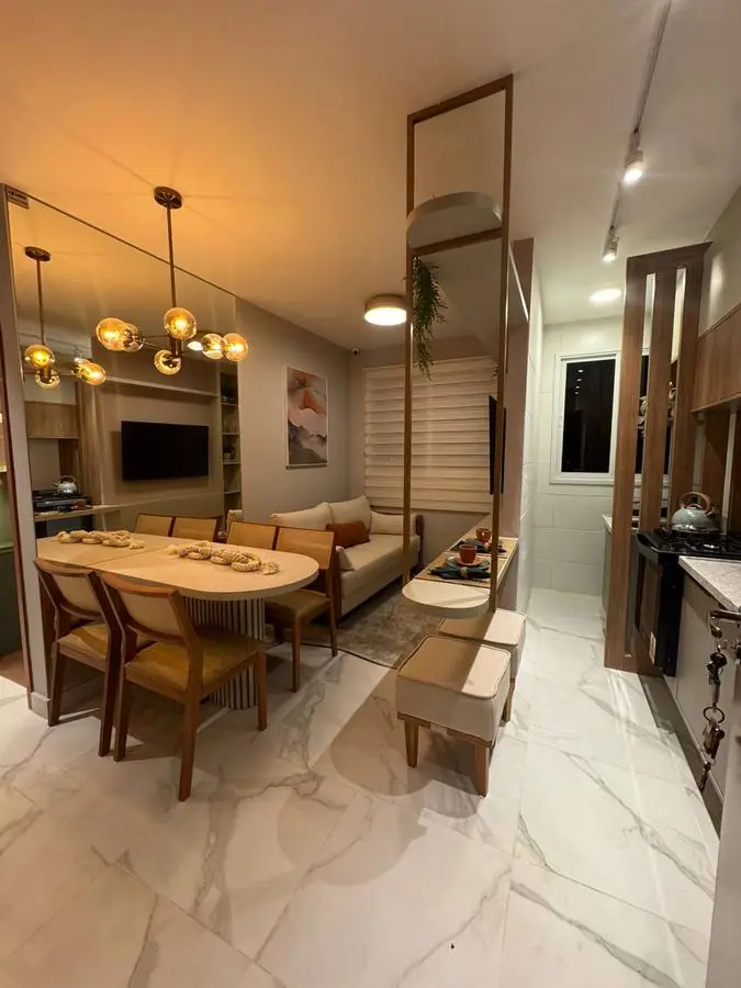 Foto da sala do apartamento decorado do Caminho dos Jerivás, MRV São José dos Campos